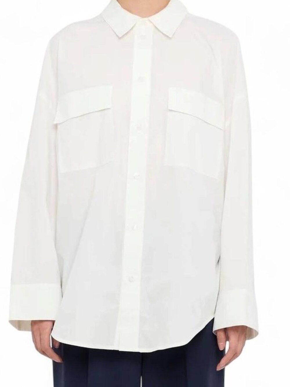 Michael Kors Women's White Linen Button Down Shirt